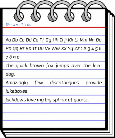 Resea Italic Font