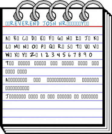 boREVEREND JOSH HRegularYep Font