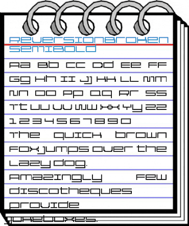 ReversionBroken SemiBold Font