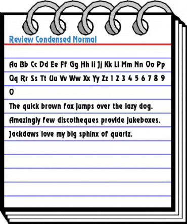 Review Condensed Normal Font