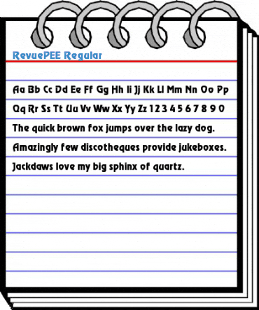 RevuePEE Regular Font