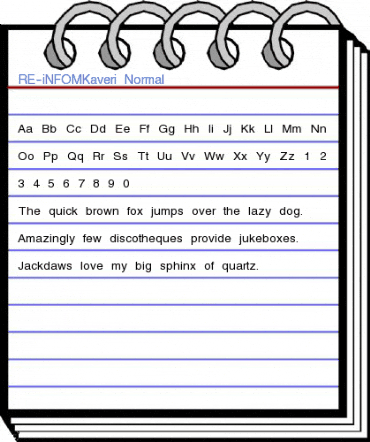 RE_iNFOM-Kaveri Normal Font