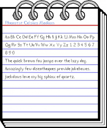 Rheostat Celsius Medium Font