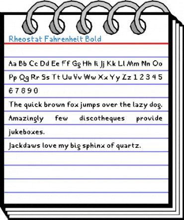 Rheostat Fahrenheit Bold Font