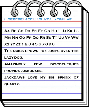 CopperplateTBolRo1 Regular Font