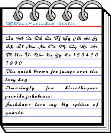 RibbonsExtended Italic Font