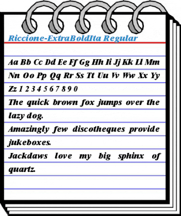 Riccione-ExtraBoldIta Regular Font