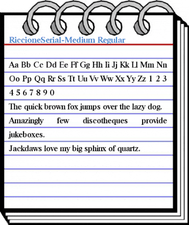 RiccioneSerial-Medium Regular Font
