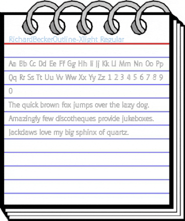 RichardBeckerOutline-Xlight Regular Font