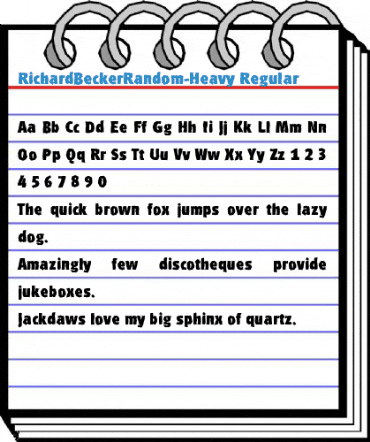 RichardBeckerRandom-Heavy Font