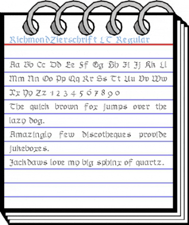 RichmondZierschrift LT Font