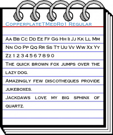 CopperplateTMedRo1 Regular Font