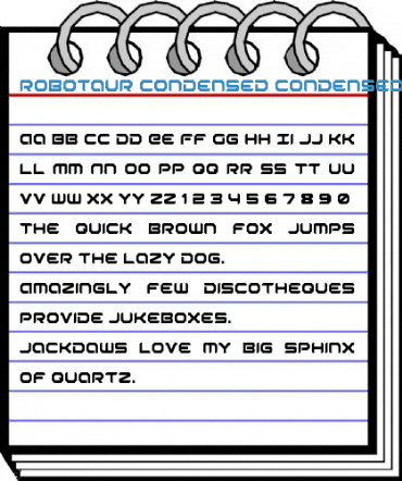 Robotaur Condensed Condensed Font