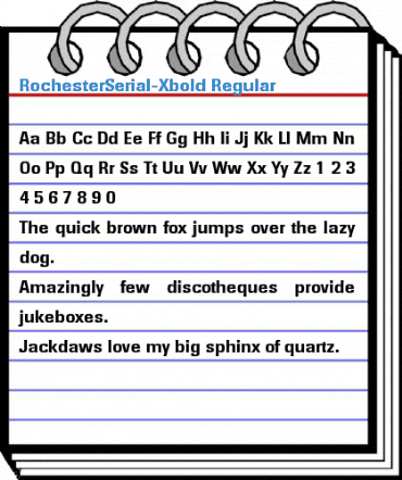 RochesterSerial-Xbold Font