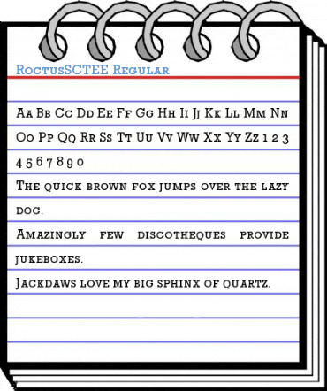 RoctusSCTEE Regular Font