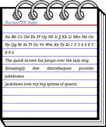 RoctusTEE Italic Font