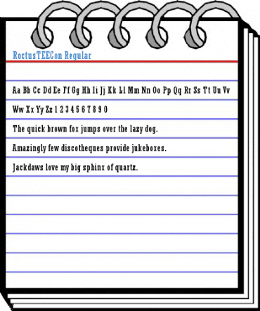 RoctusTEECon Regular Font