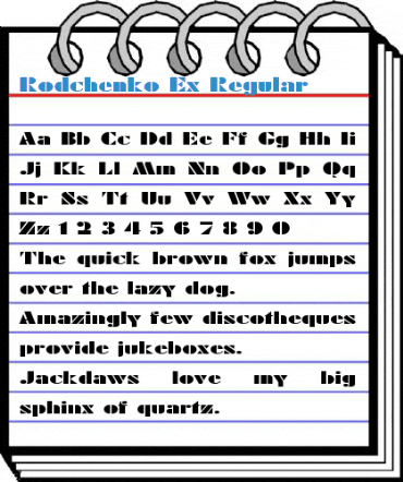 Rodchenko Ex Regular Font