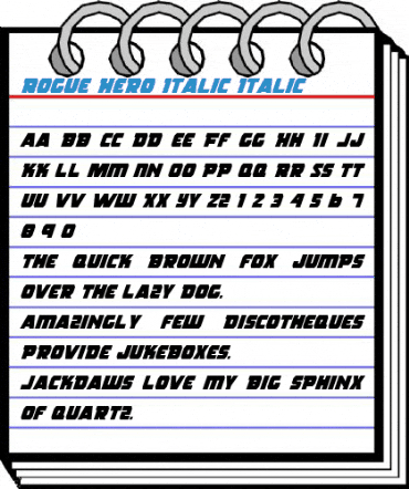 Rogue Hero Italic Italic Font