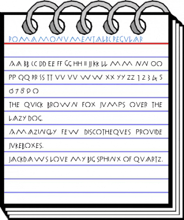 RomaMonumentalBC Regular Font