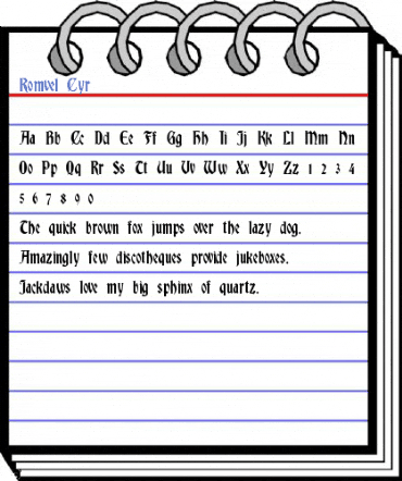 Romvel Cyr Font