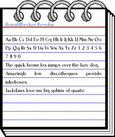 RonaldBecker Regular Font