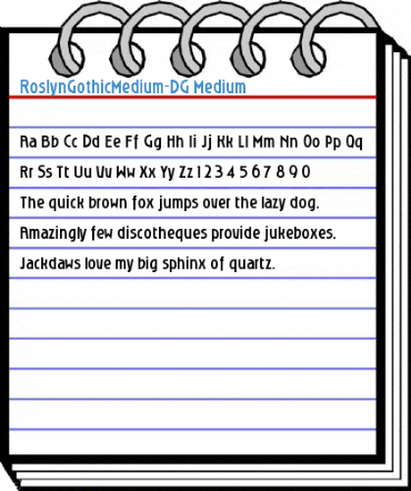 RoslynGothicMedium_DG Medium Font