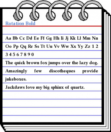 Rotation Bold Font