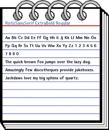 RotisSansSerif ExtraBold Regular Font