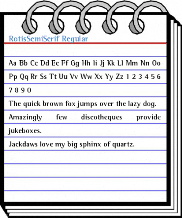 RotisSemiSerif Regular Font