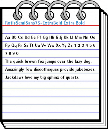 RotisSemiSans75-ExtraBold Extra Bold Font