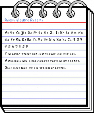 Rough Outline Regular Font