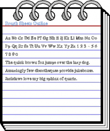 Rough Sheets Outline Font