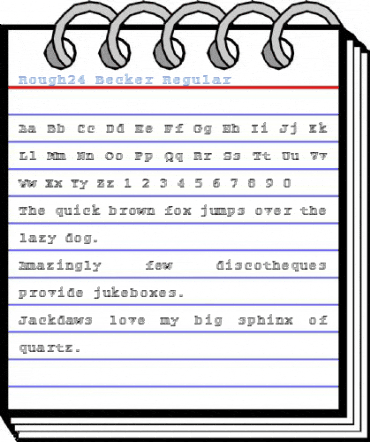 Rough24 Becker Regular Font