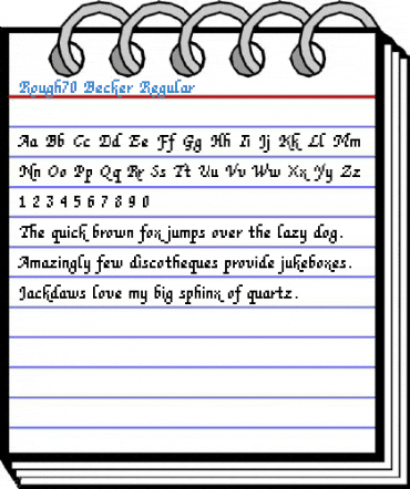 Rough70 Becker Regular Font