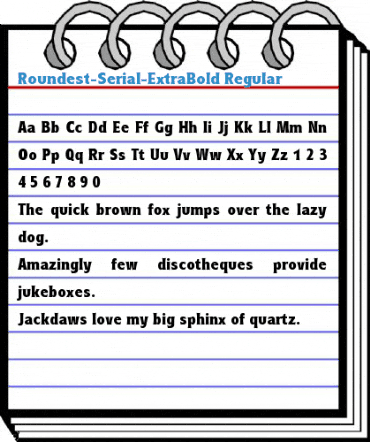 Roundest-Serial-ExtraBold Regular Font