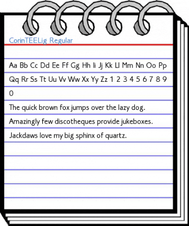CorinTEELig Regular Font