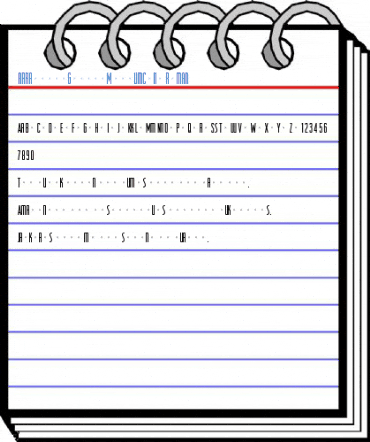 RRRaleighGothicMediumCond Roman Font