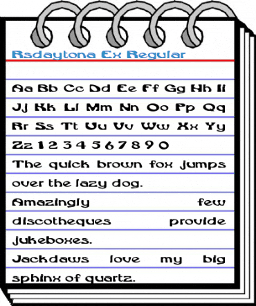 Rsdaytona Ex Regular Font