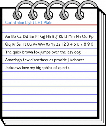 Corinthian Light LET Plain Font