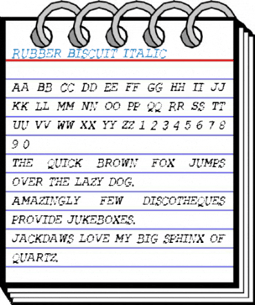 Rubber Biscuit Italic Font