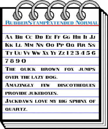 RubberStampExtended Normal Font