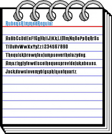 Rubens Rimmed Regular Font
