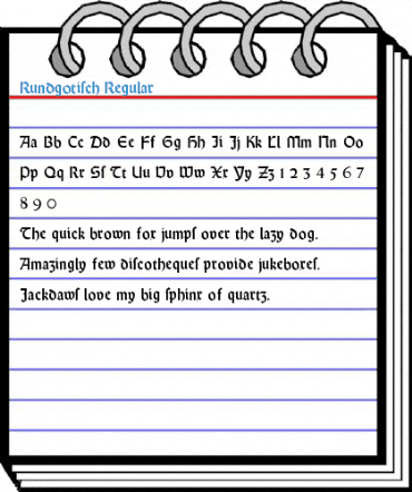 Rundgotisch Regular Font