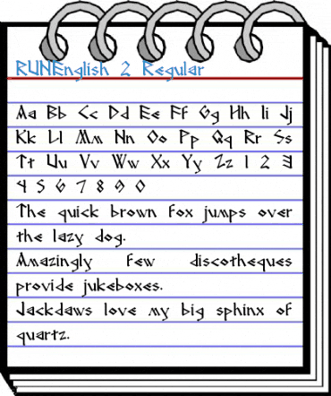 RUNEnglish 2 Regular Font