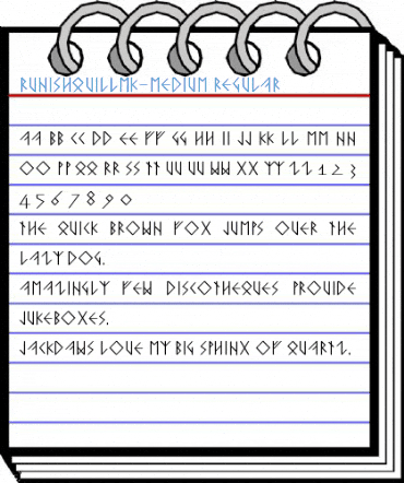 RunishQuillMK-Medium Regular Font