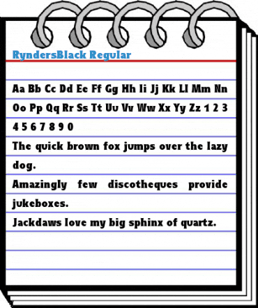 RyndersBlack Font