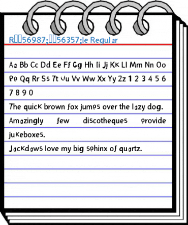 R&#56987&#56357le Regular Font