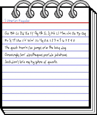 S Uneven Regular Font