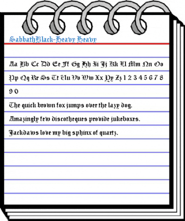 SabbathBlack-Heavy Heavy Font